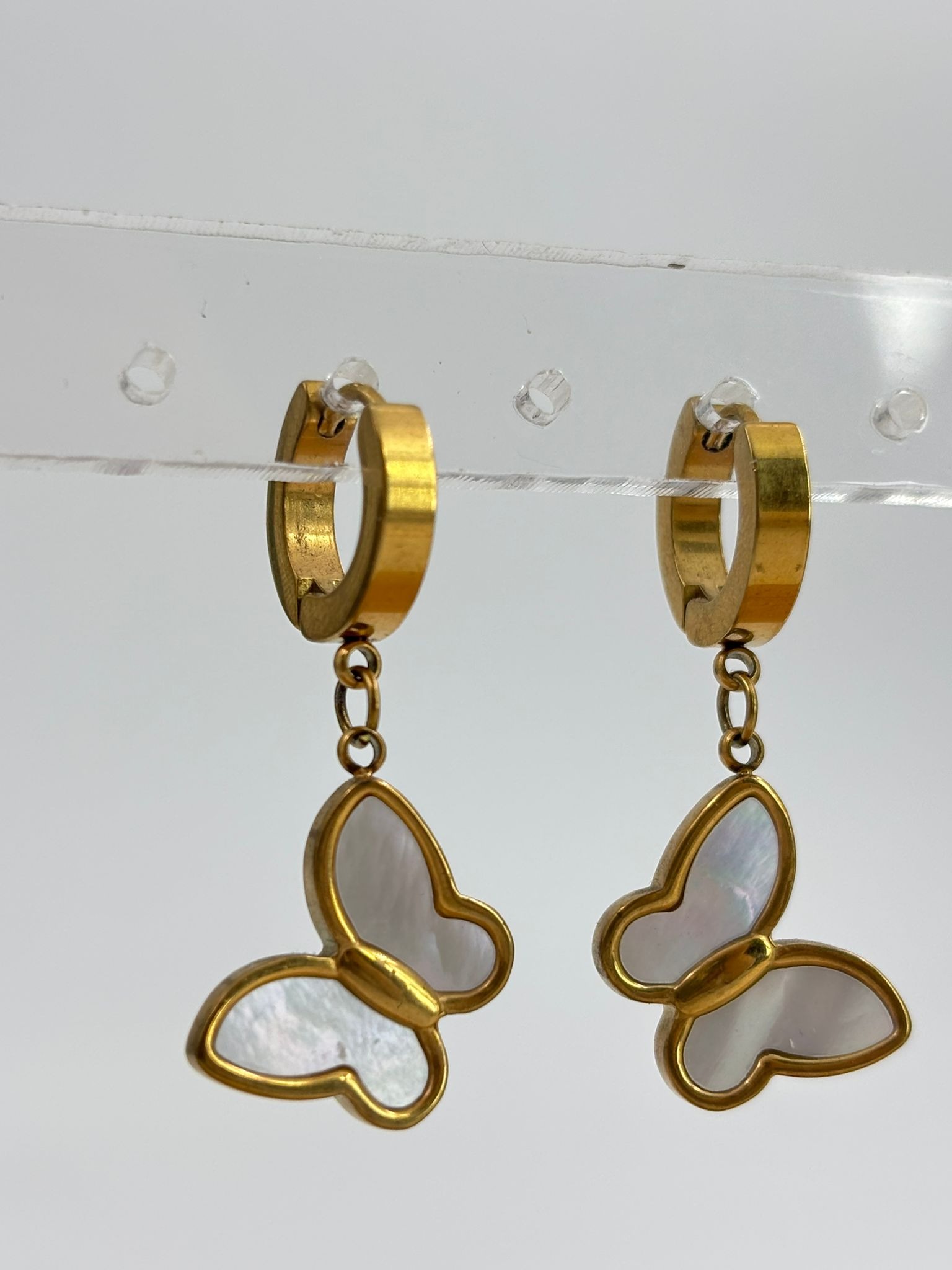 Kelebek Küpe | Gold Sedef Detay